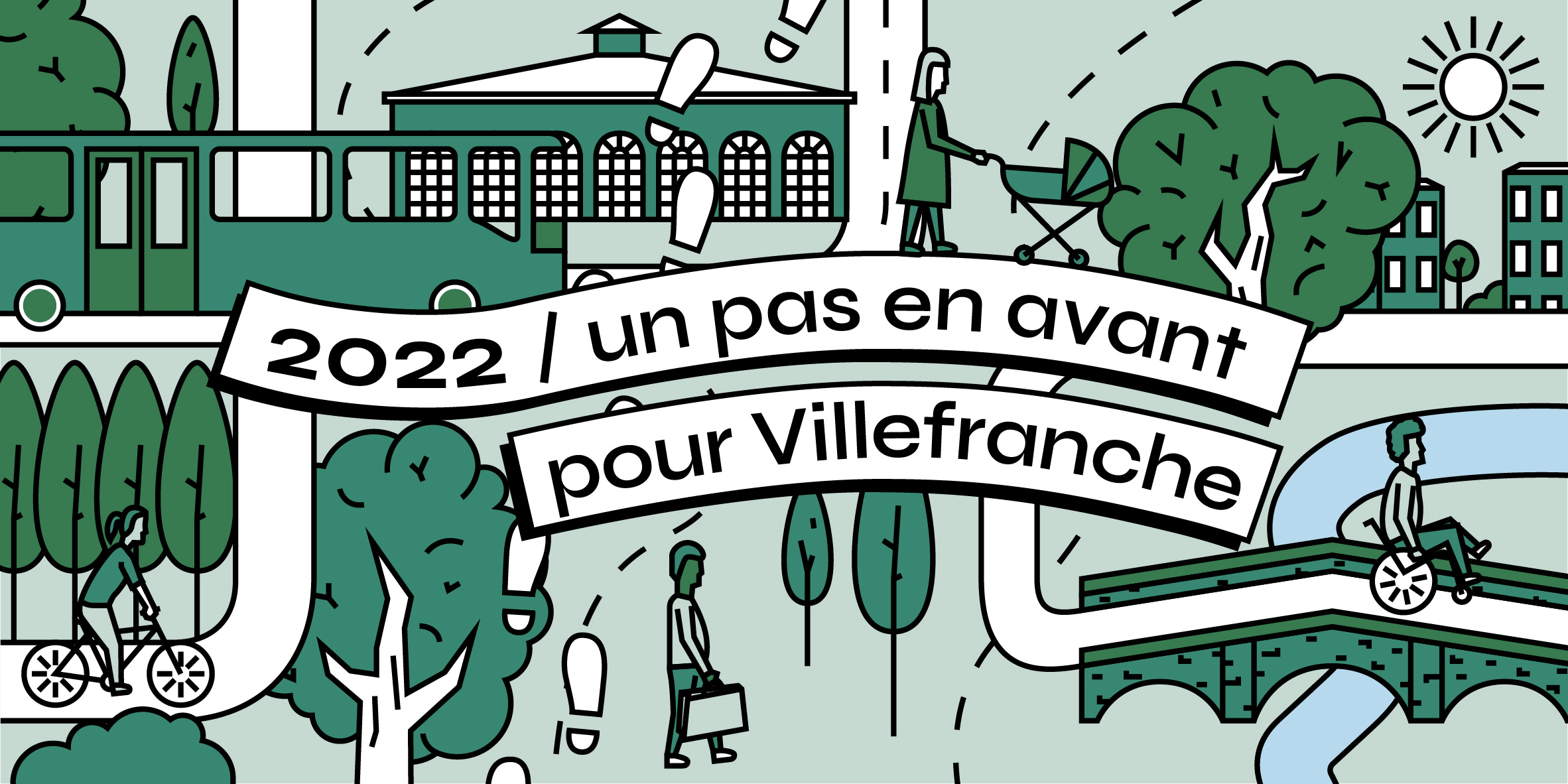 Carte de vœux de la mairie de Villefranche de Rouergue