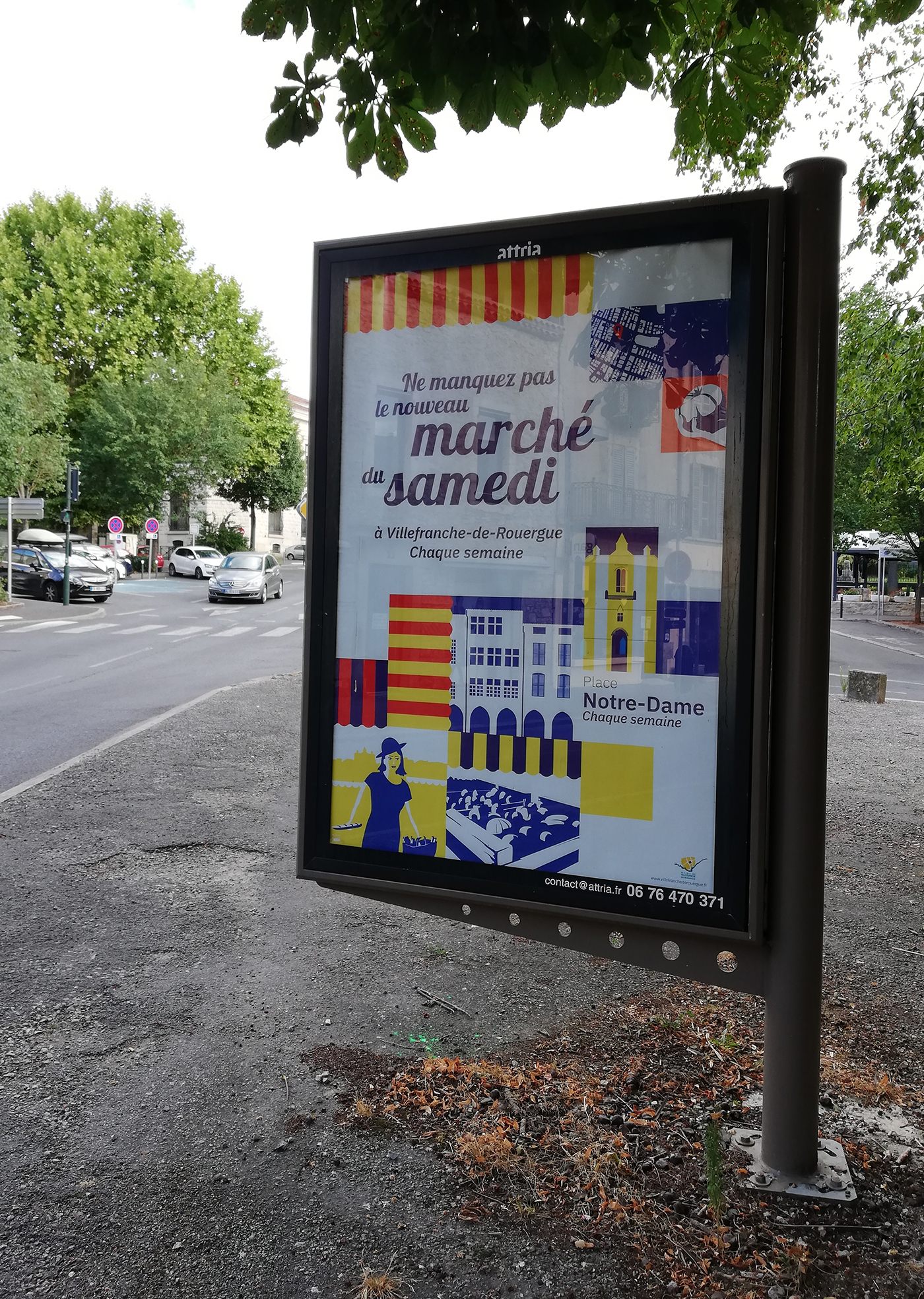 Affichage dans un panneau sucette